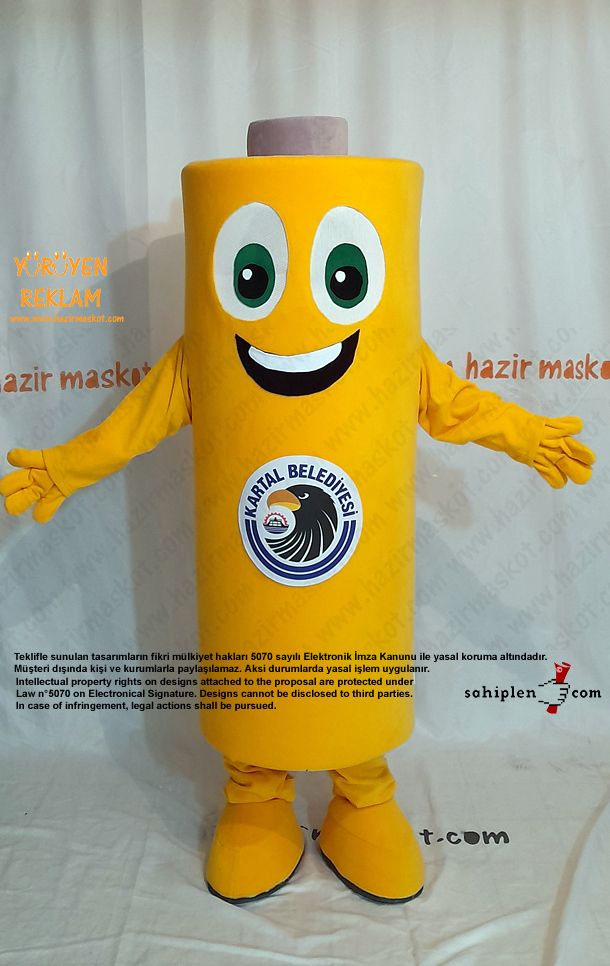 Pil Maskot Kostümü / Kartal Belediyesi maskot kostümü