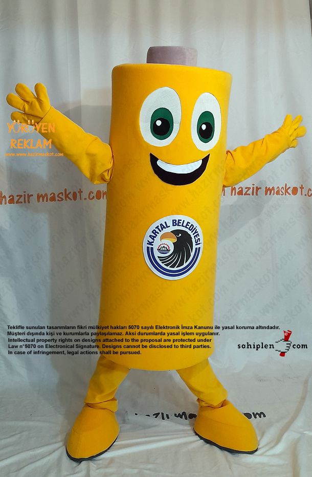 Pil Maskot Kostümü / Kartal Belediyesi maskot kostümü