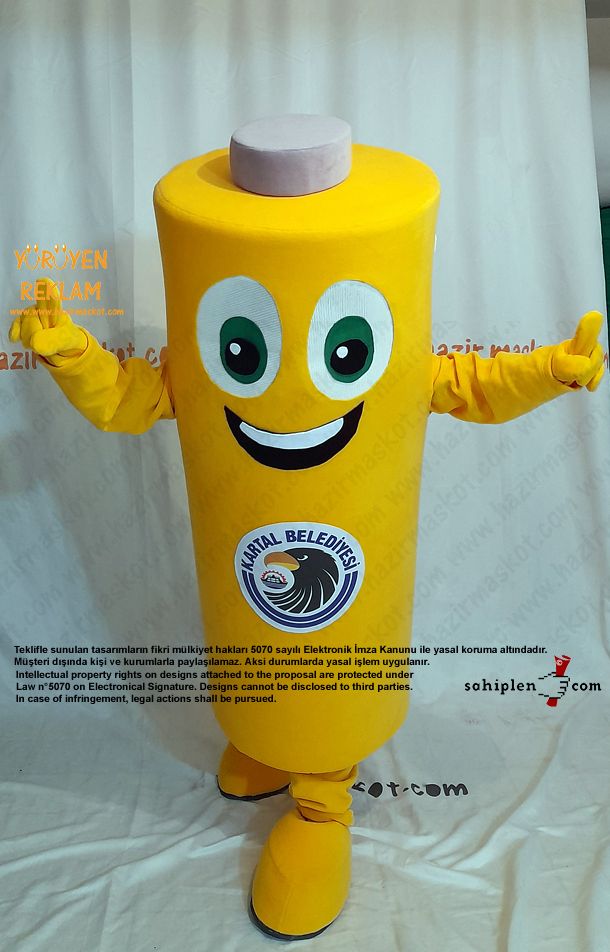 Pil Maskot Kostümü / Kartal Belediyesi maskot kostümü