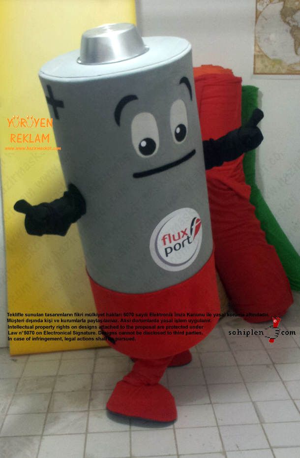 Bitik pil maskot kostümü / Almanya Fluxport maskot kostümü