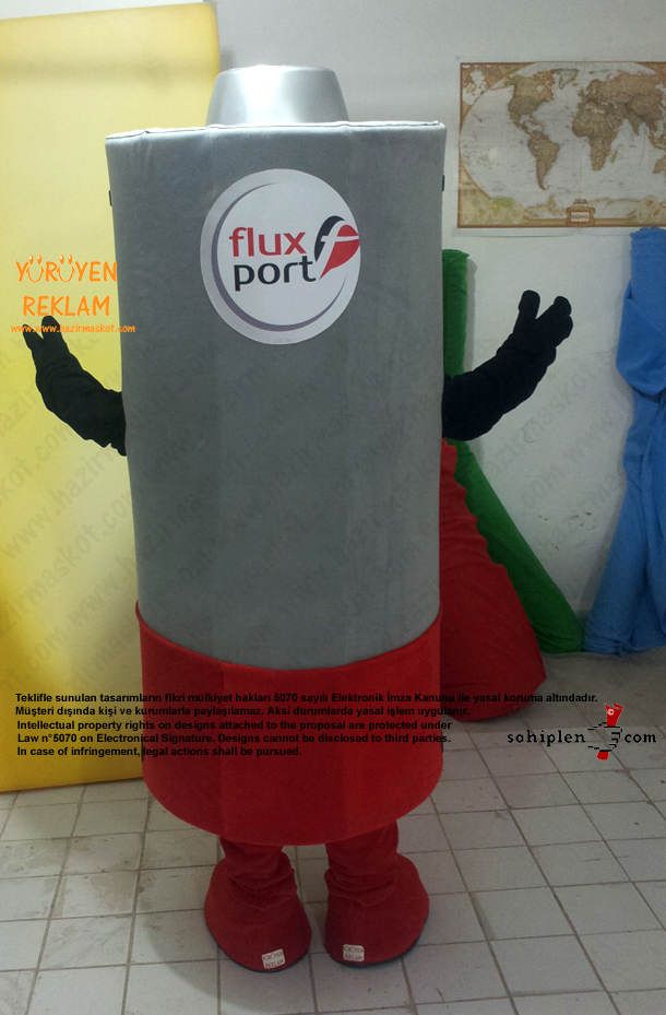 Bitik pil maskot kostümü / Almanya Fluxport maskot kostümü