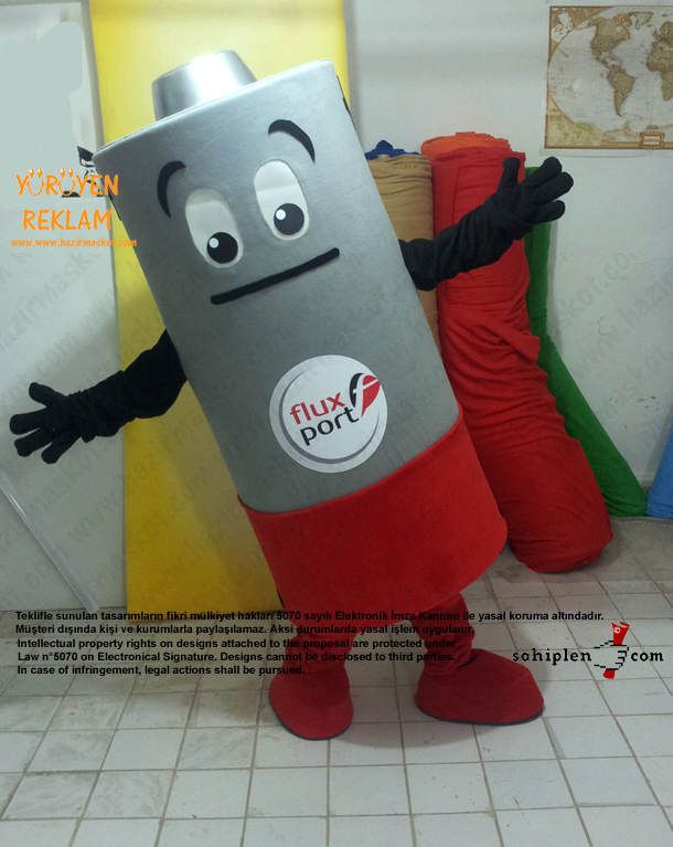 Bitik pil maskot kostümü / Almanya Fluxport maskot kostümü