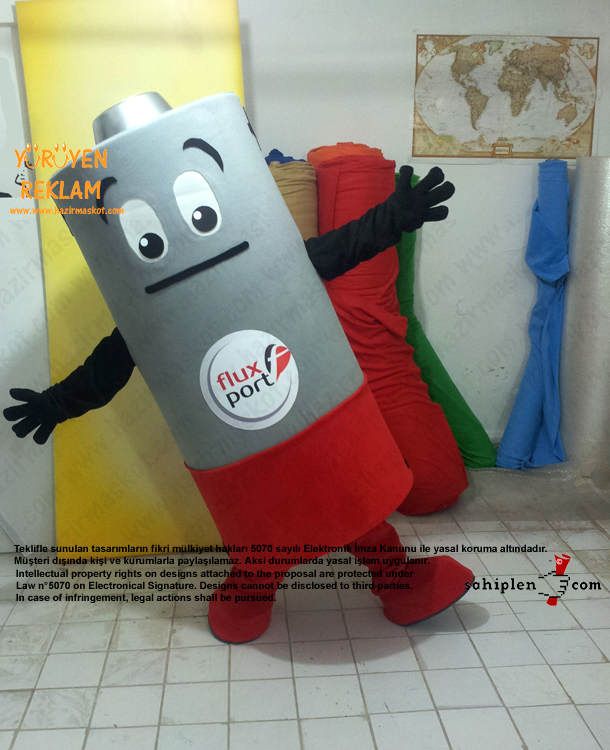 Bitik pil maskot kostümü / Almanya Fluxport maskot kostümü