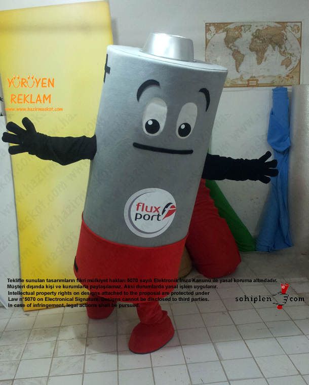 Bitik pil maskot kostümü / Almanya Fluxport maskot kostümü