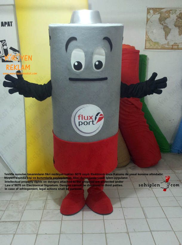 Bitik pil maskot kostümü / Almanya Fluxport maskot kostümü