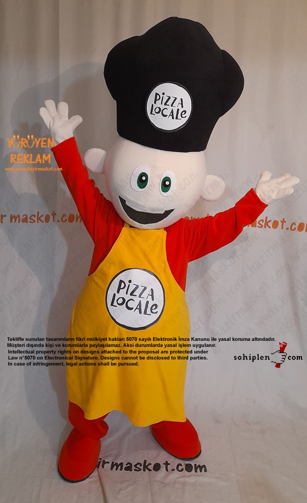 Pizza Locale Usta Maskot Kostümü maskot kostümü