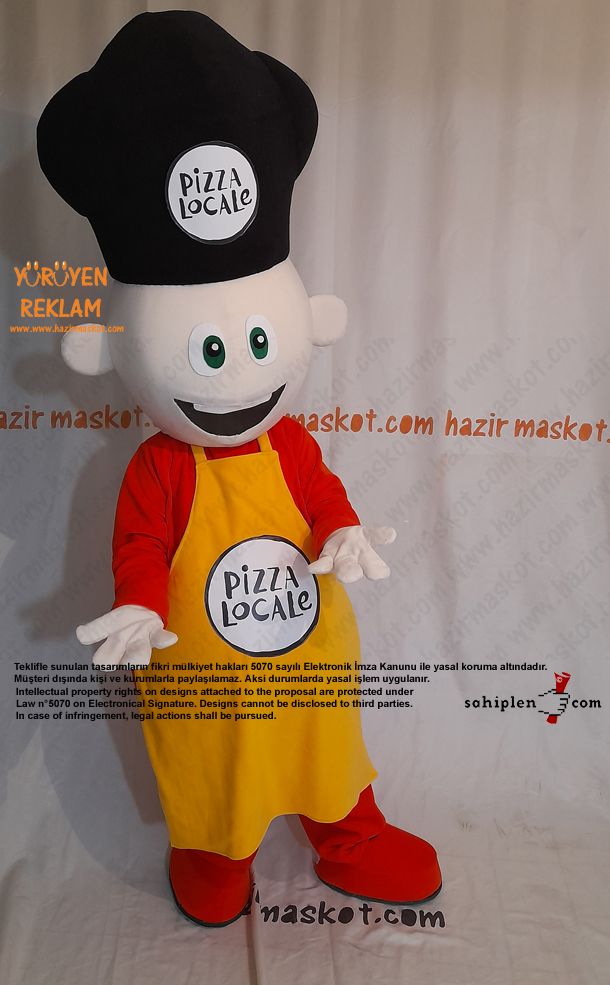 Pizza Locale Usta Maskot Kostümü maskot kostümü