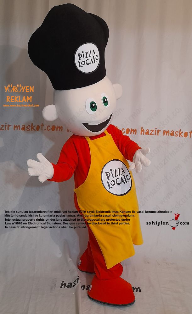 Pizza Locale Usta Maskot Kostümü maskot kostümü