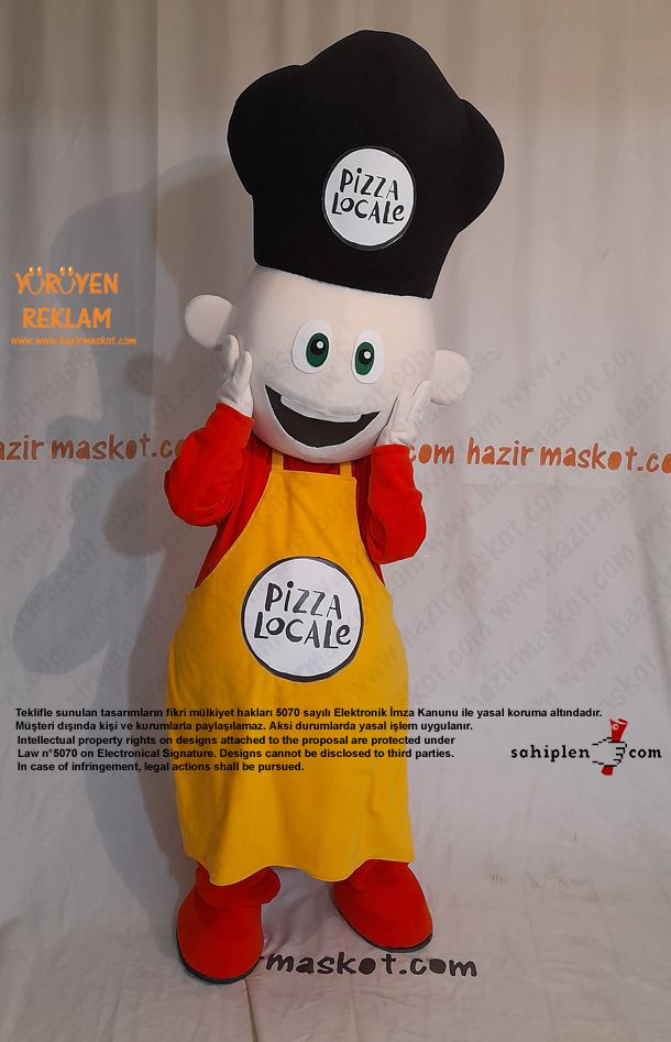 Pizza Locale Usta Maskot Kostümü maskot kostümü