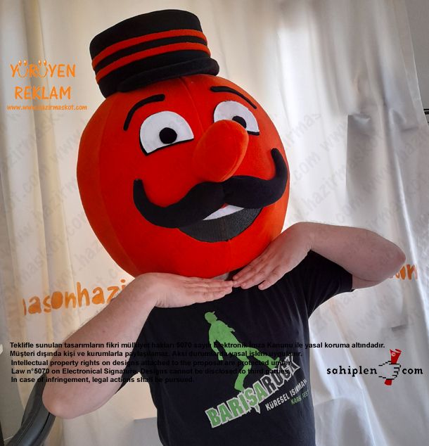 Portakal Kafa Maskot Kostümü maskot kostümü