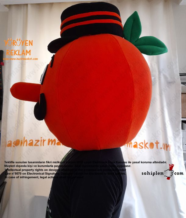 Portakal Kafa Maskot Kostümü maskot kostümü