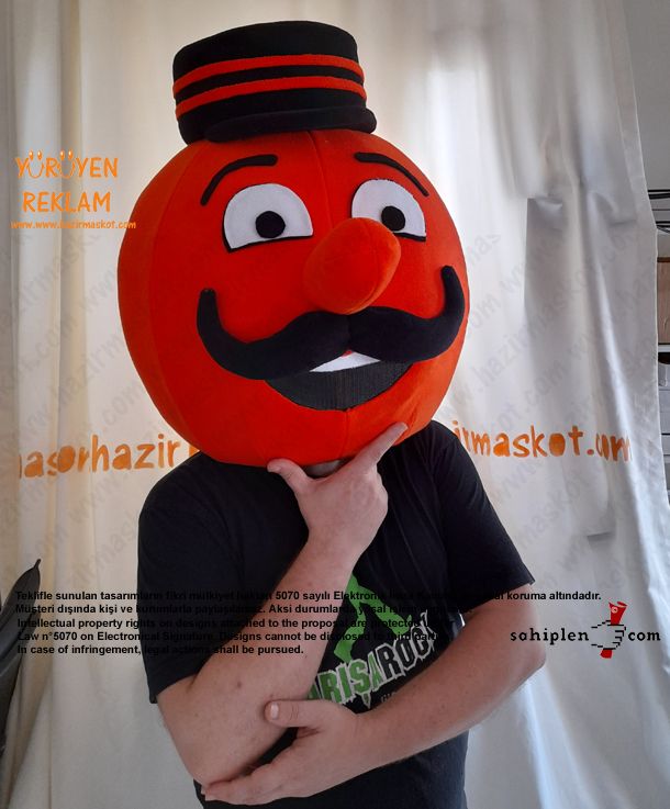 Portakal Kafa Maskot Kostümü maskot kostümü