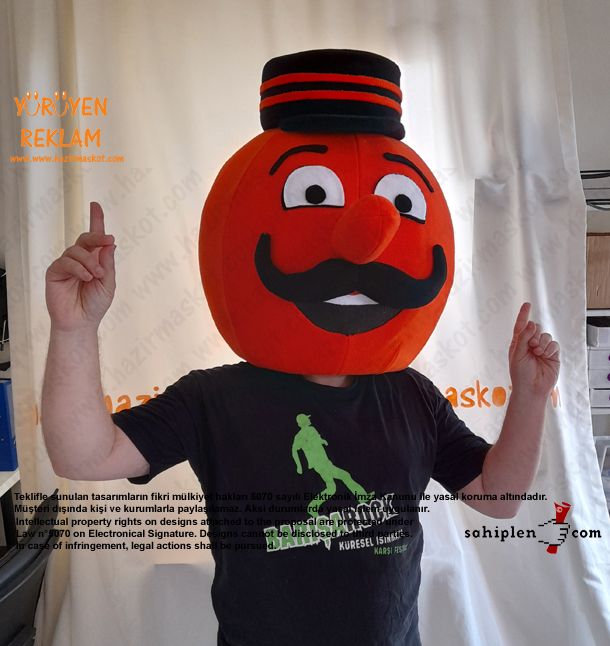 Portakal Kafa Maskot Kostümü maskot kostümü