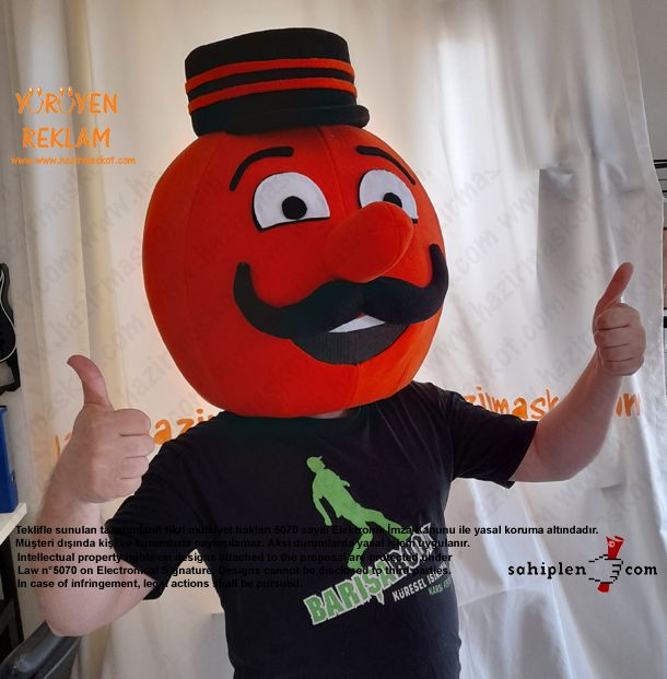 Portakal Kafa Maskot Kostümü maskot kostümü