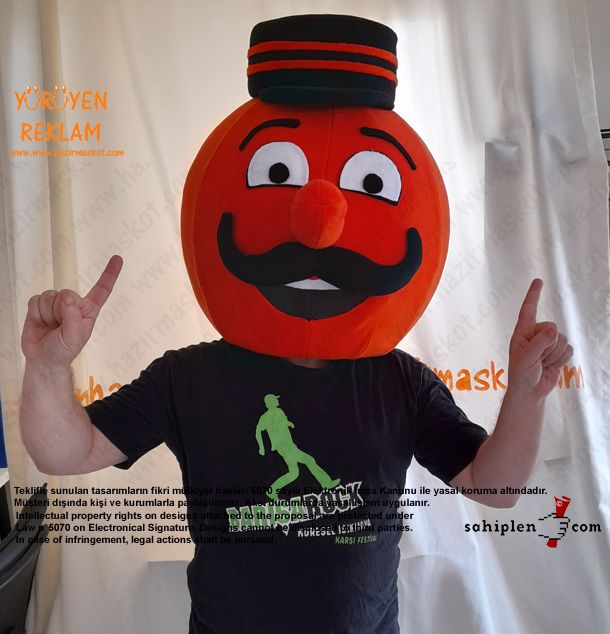 Portakal Kafa Maskot Kostümü maskot kostümü
