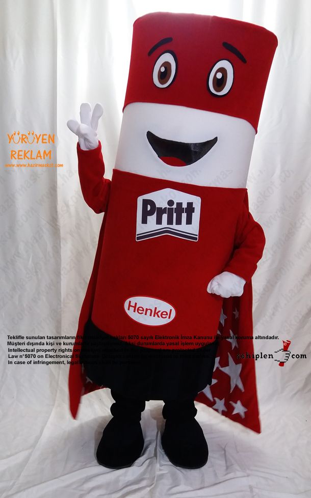 Pritt Takım Maskot / HENKEL maskot kostümü