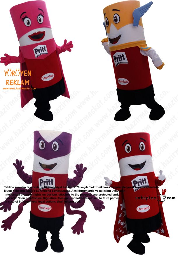 Pritt Takım Maskot / HENKEL maskot kostümü