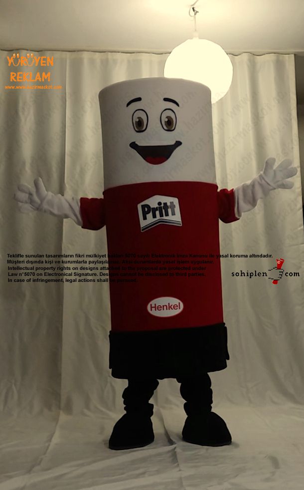Pritt Yapıştırıcı Maskot / Henkel maskot kostümü