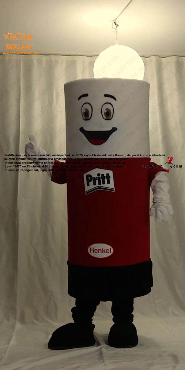 Pritt Yapıştırıcı Maskot / Henkel maskot kostümü