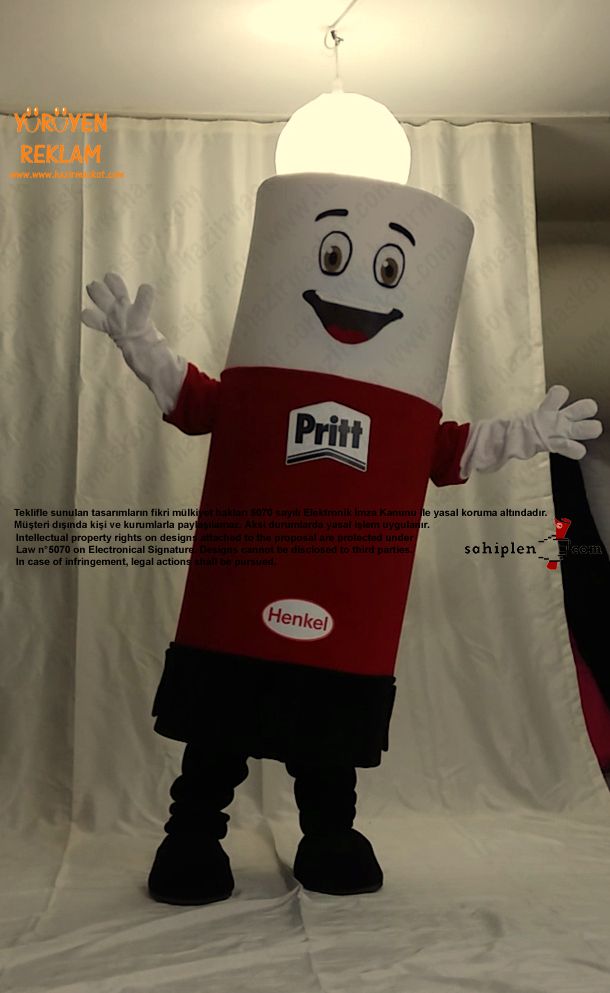 Pritt Yapıştırıcı Maskot / Henkel maskot kostümü