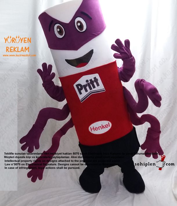 Pritt Takım Maskot / HENKEL maskot kostümü
