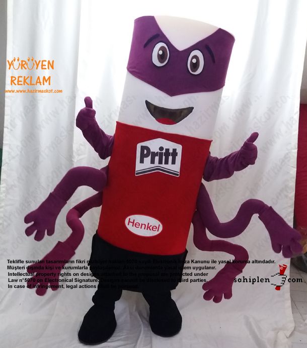 Pritt Takım Maskot / HENKEL maskot kostümü