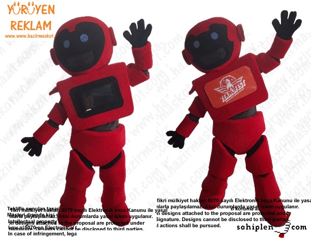 Teknofest Robot Maskot Kostümü /Türkiye Teknoloji Takımı maskot kostümü