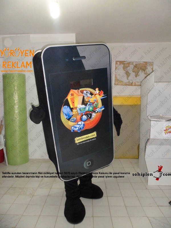iPhone telefon maskot kostümü / Sahibinden.com maskot kostümü