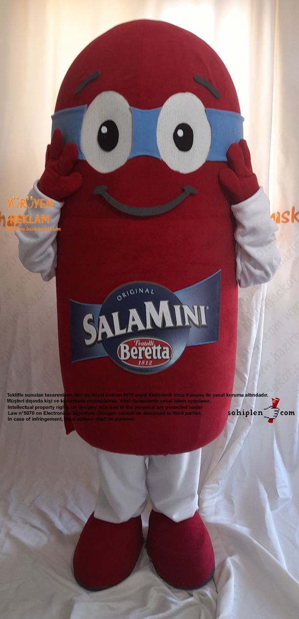 Salam Maskot Kostümü - Fratelli Beretta Salamini Mascot Costume maskot kostümü