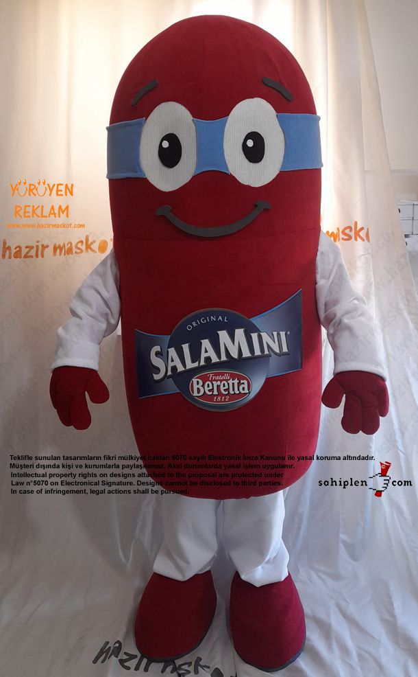 Salam Maskot Kostümü - Fratelli Beretta Salamini Mascot Costume maskot kostümü