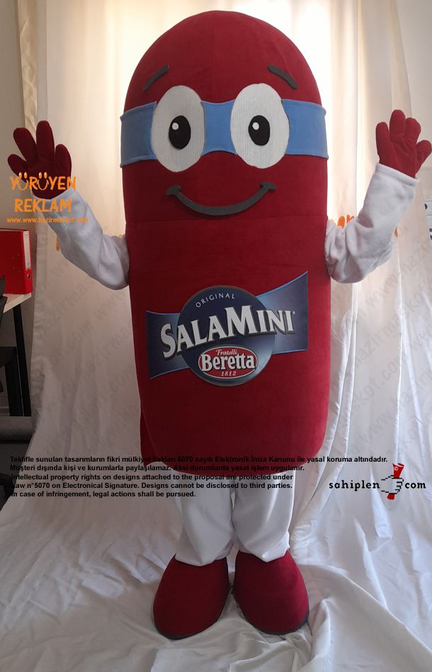 Salam Maskot Kostümü - Fratelli Beretta Salamini Mascot Costume maskot kostümü