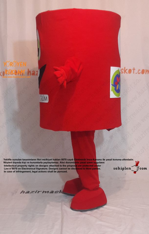 Salça Tenekesi Maskot Kostümü Geridönüşüm maskot kostümü