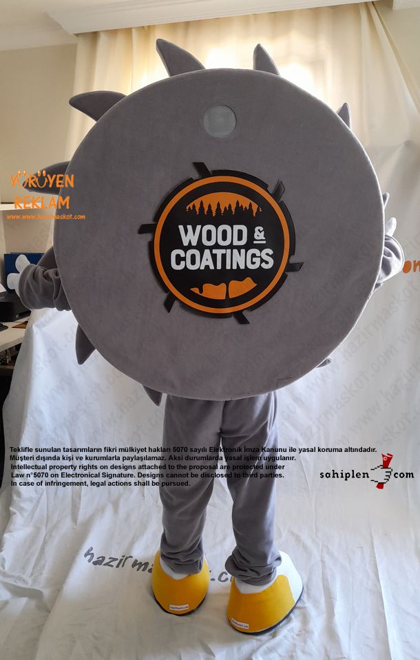 Sawmill Testere Maskot Kostümü / Woods and Coatings USA maskot kostümü