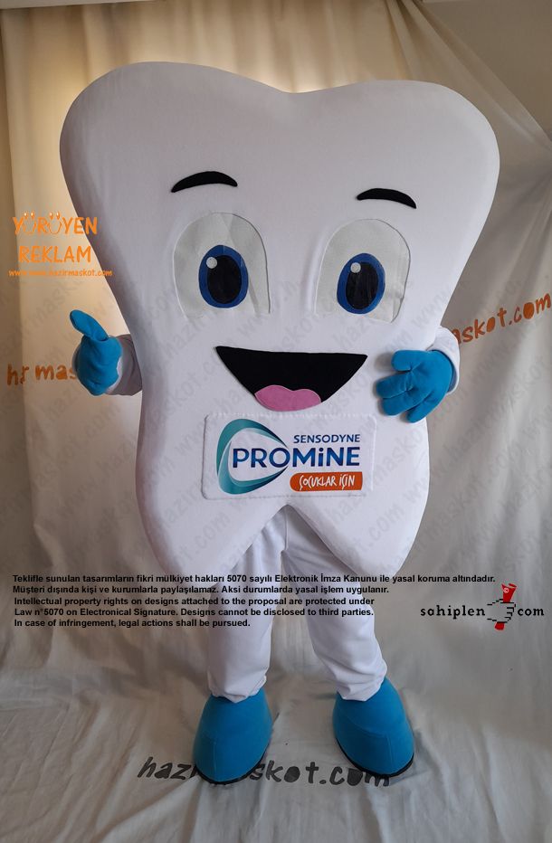 Diş Maskot Kostümü / Sensodyne maskot kostümü