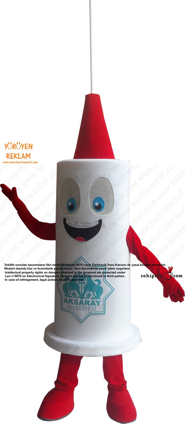 Aşı Maskot Kostümü / Aksaray Belediyesi maskot kostümü