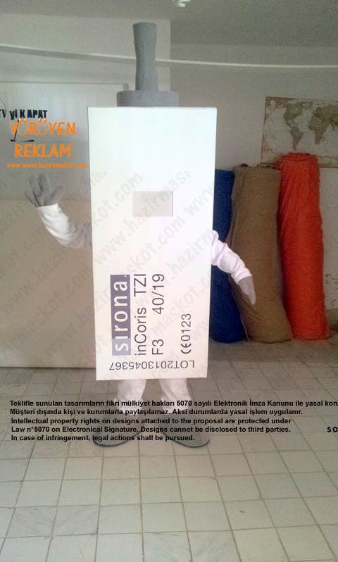 Sirona Protez Diş Maskot Kostümü / Büyük maskot kostümü