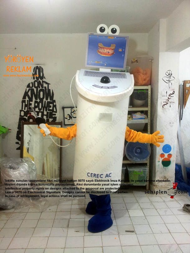 Sirona Diş Makina Maskot kostüm maskot kostümü