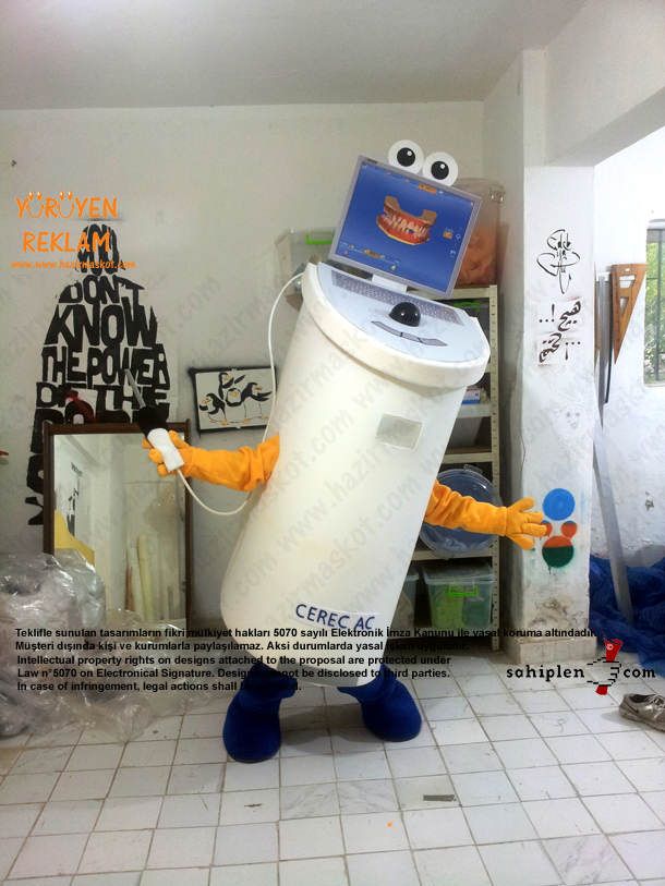 Sirona Diş Makina Maskot kostüm maskot kostümü
