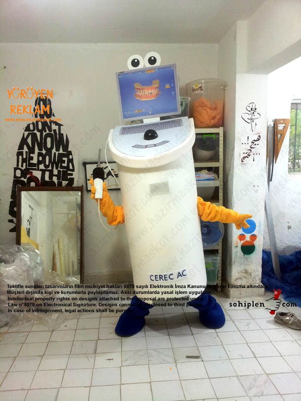 Sirona Diş Makina Maskot kostüm maskot kostümü