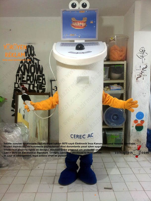 Sirona Diş Makina Maskot kostüm maskot kostümü