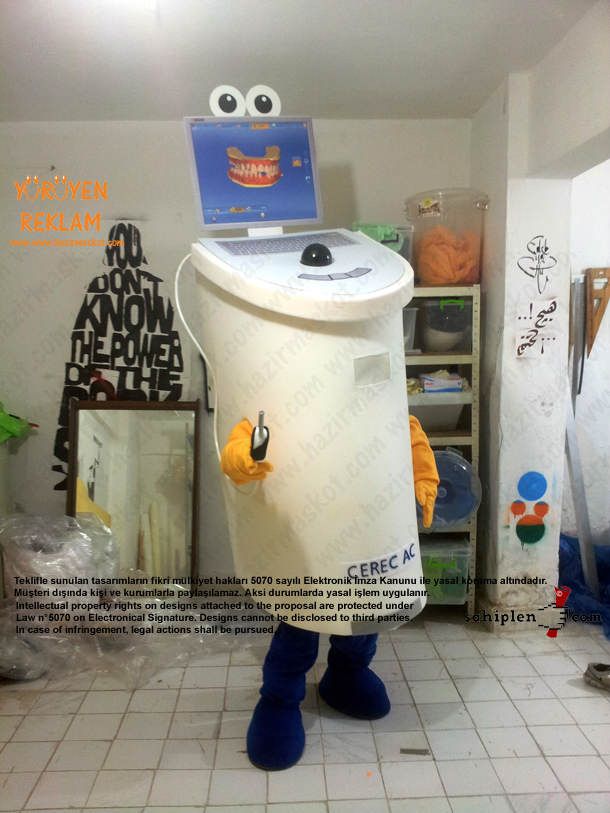 Sirona Diş Makina Maskot kostüm maskot kostümü