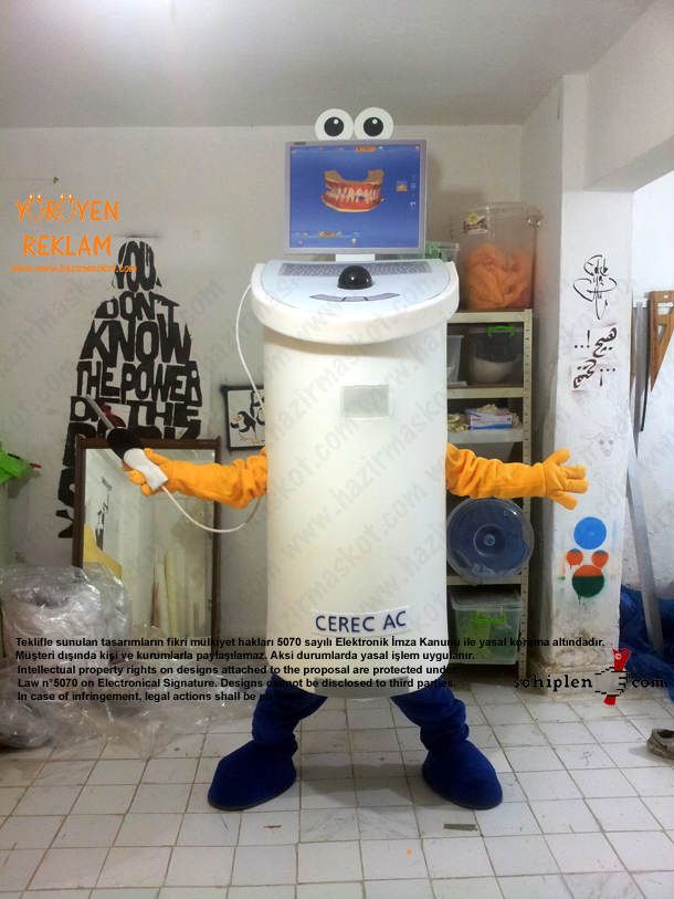 Sirona Diş Makina Maskot kostüm maskot kostümü