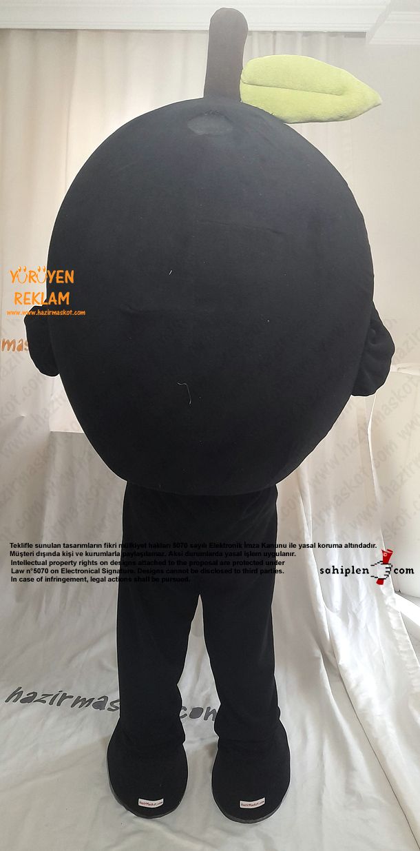 Siyah Zeytin Maskot Kostümü maskot kostümü