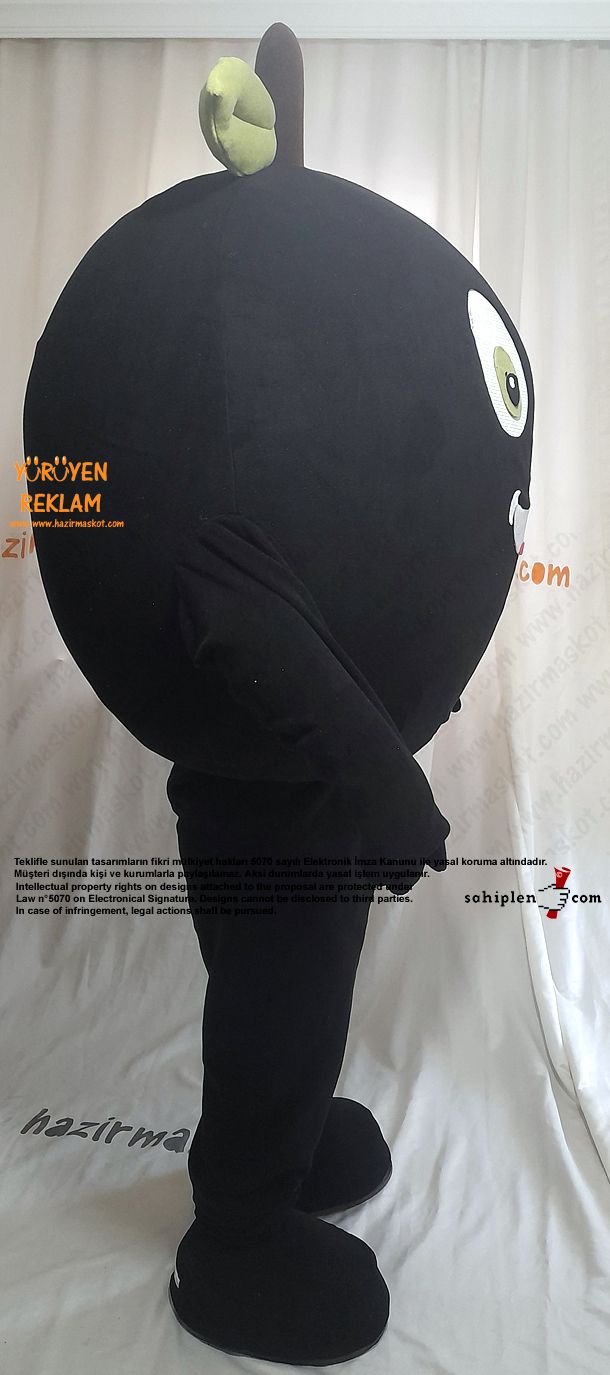 Siyah Zeytin Maskot Kostümü maskot kostümü