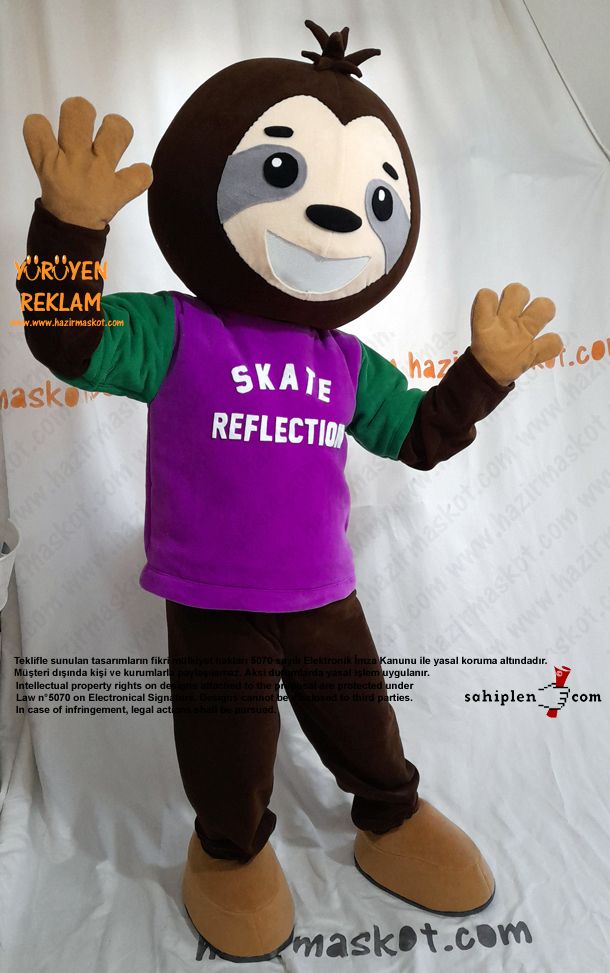 Tembel Hayvan Sloth Maskot Kostümü maskot kostümü