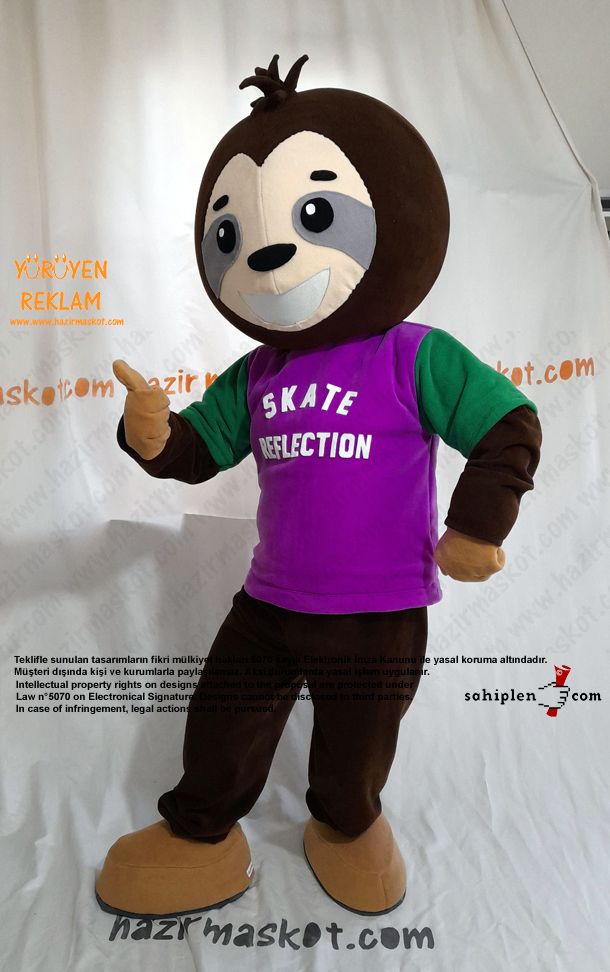 Tembel Hayvan Sloth Maskot Kostümü maskot kostümü