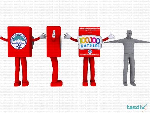 100de100 Kayseri Maskot maskot kostümü