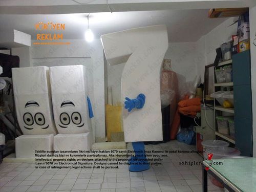 7 rakamı maskot kostümü / Volkswagen Almanya maskot kostümü