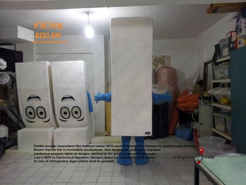 7 rakamı maskot kostümü / Volkswagen Almanya maskot kostümü