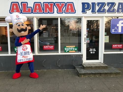 Pizza Ustası Maskot Kotümü / Alanya Pizza Danimarka maskot kostümü